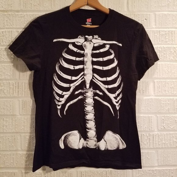 Hanes Tops - 3 for 20 Skeleton costume tee
